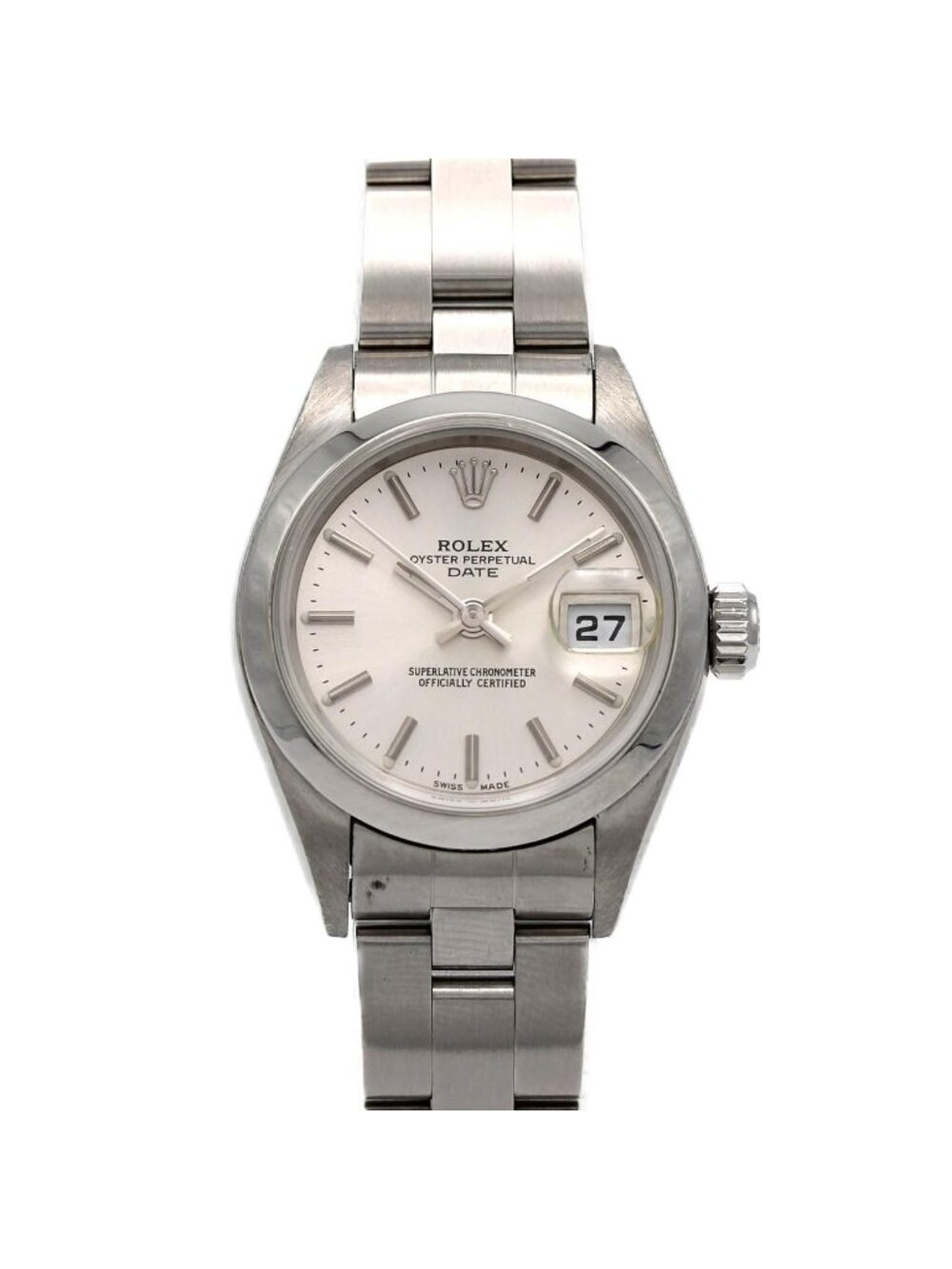 Rolex Oyster Perpetual Date SS Automatic Watch